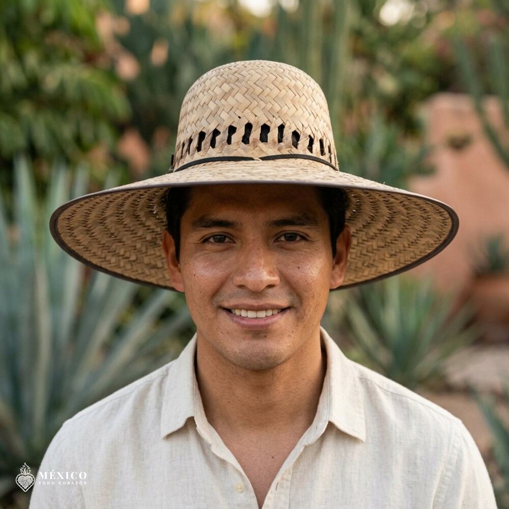 Handwoven Palm Straw Gardener Hat – Wide Brim Sun Protection Outdoor Hat - Picture 3 of 7
